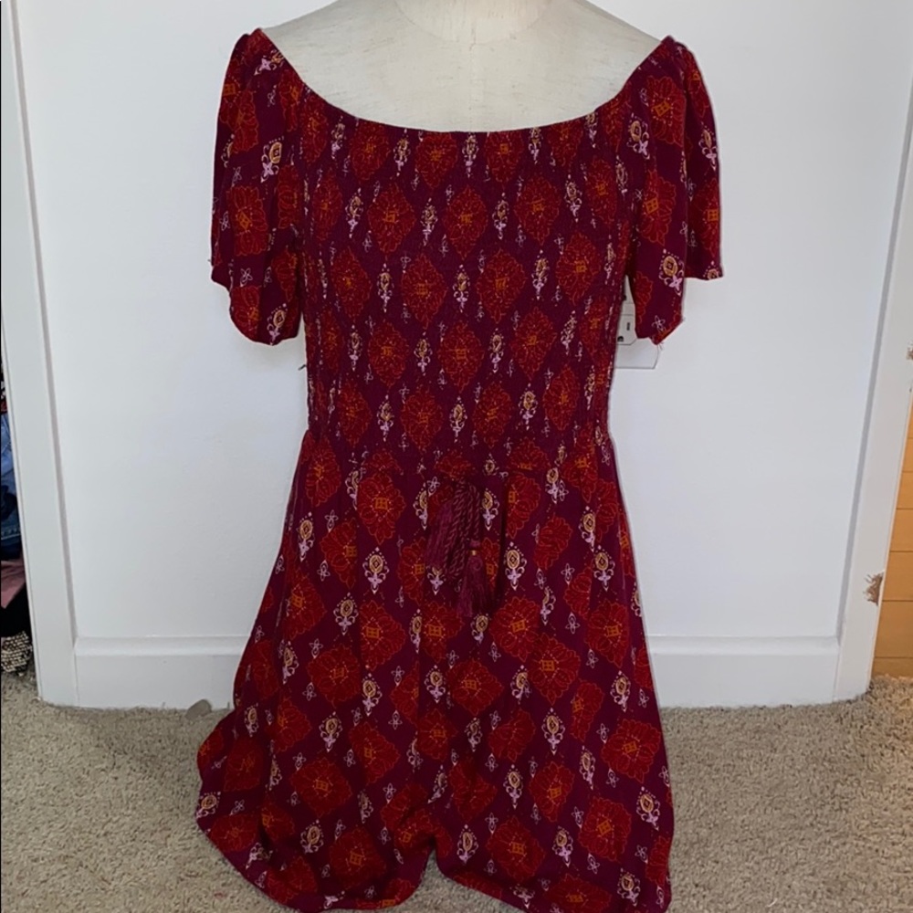 Maroon Short Sleeve Romper